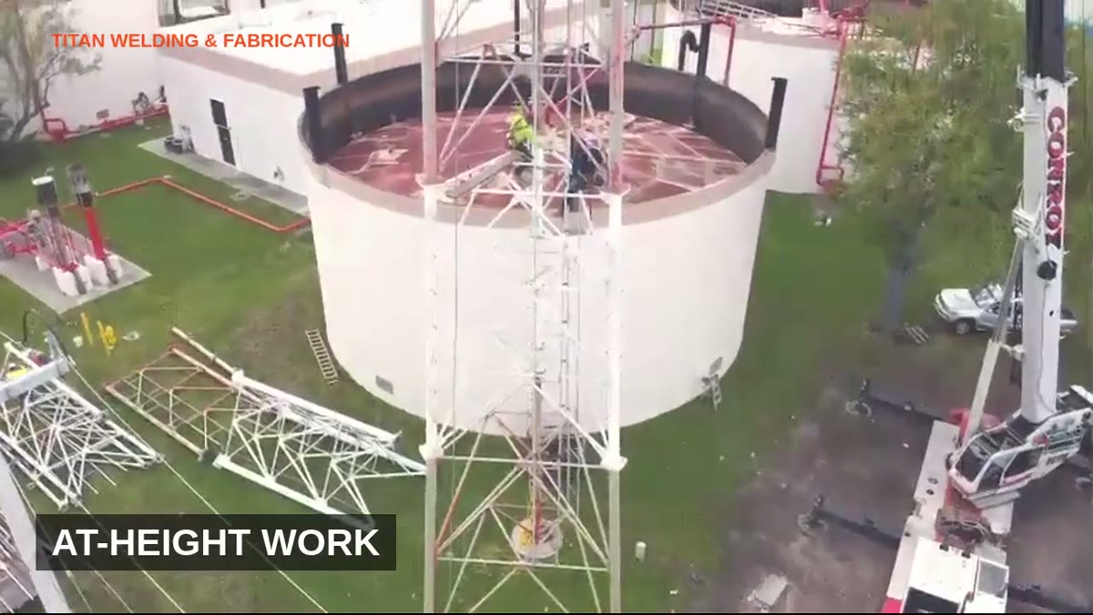 Elevated Water Tower Demolition